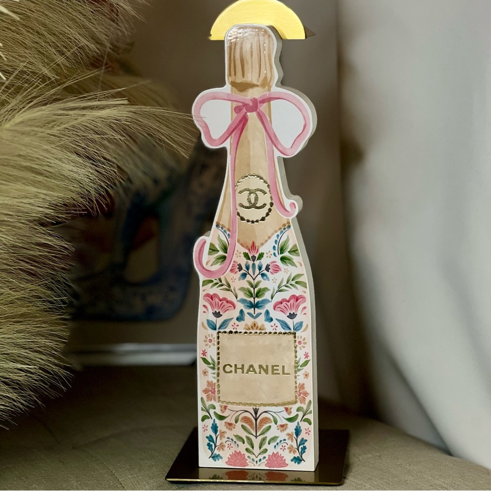 Luxury Tabletop Decor-Chanel Rosé Bottle
